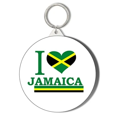 Image of Gift Insanity I LOVE JAMAICA 45mm Keyring
