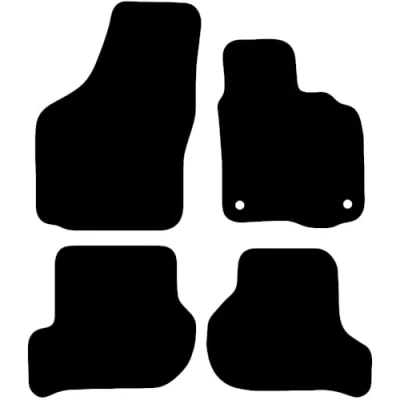 Image of Carsio Tailored Carpet Car Floor Mats For Skoda Octavia Scout 2007 2012 Fit Mat Complete Accessory Black Custom Fitted All Weather, Anti Slip Backing &amp; Trim