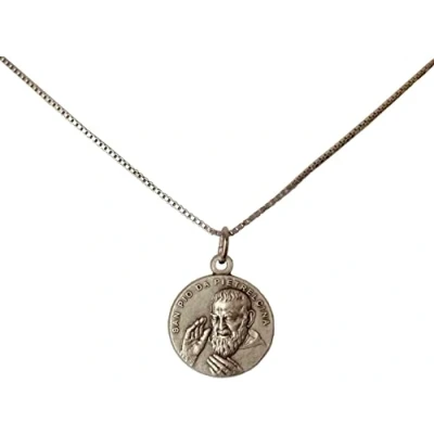 Image of Medal of Saint PIO PIETRELCINA (Padre PIO) with Chain Made in HIGH Relief 100% Italy