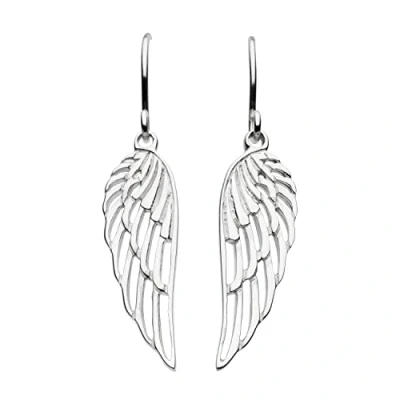 Image of Dew Sterling Silver Angel Wings Drop Earrings