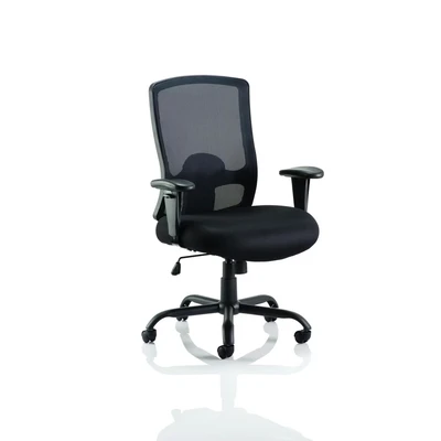 Image of Portland HD Task Operator Chair Black Mesh with Arms