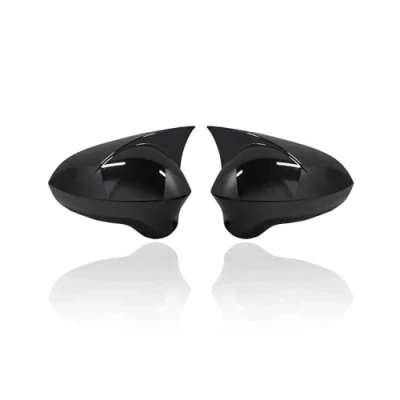 Image of FELEA Wing Mirror Covers Compatible for Seat Leon MK2 2009 2012,Pair Car Caps, Replacement Rearview Side Mirror,Mirror Guard Covers,B
