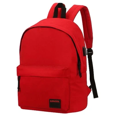 Image of SUPACOOL School Backpacks For Boys and Girls, Lightweight Laptop Backpack With Usb Charging Port Men Women, Casual Travel(Red)