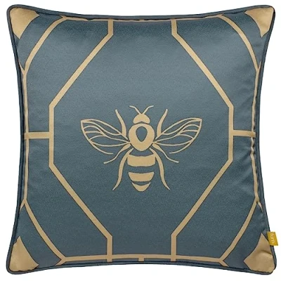 Image of furn. Bee Deco Cushion Cover,French Blue,43 x 43 cm