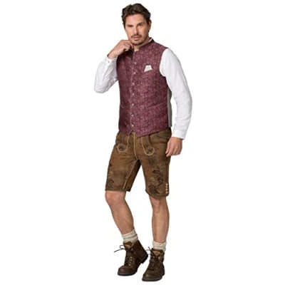 Image of Stockerpoint Men&#039;s Edward Traditional Waistcoat, Bordeaux, 46