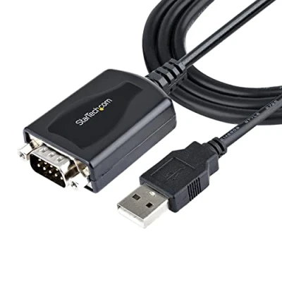 Image of StarTech.com 3ft (1m) USB to Serial Cable with COM Port Retention, DB9 Male RS232 Converter, Adapter for PLC/Printer/Scanner, Prolific Chipset, Windows/Mac (1P3FPC SERIAL)