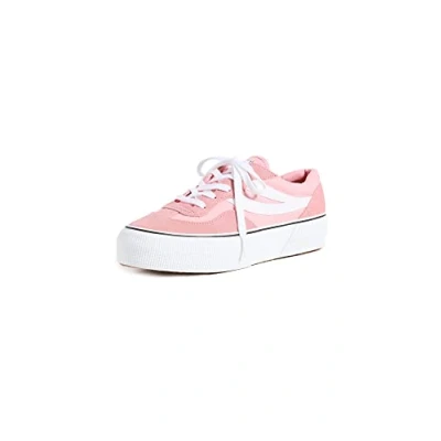 Image of Superga 3041 Revolley Colorblock Platform Trainer Pink/White Euro 38