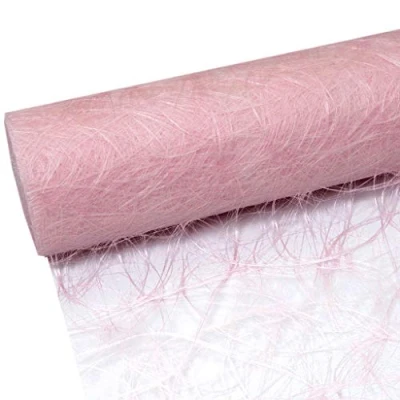 Image of Deko AS GmbH Table Runner, Polyester, Pink, 25 m x 20 cm