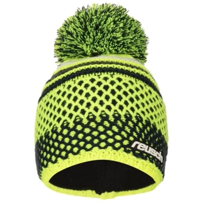Image of Reusch Ellie Beanie Hat, Yellow Blue, Standard Size