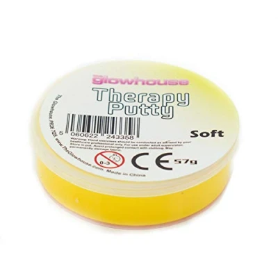 Image of Premium Therapy Putty Squeezable Non Toxic, Hand Exercise, Anti Stress for Adults &amp; Children 57g (Yellow Soft)