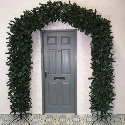 Image of 8ft (2.4m) Tall Premier Indoor / Outdoor Christmas Tree Arch in Green