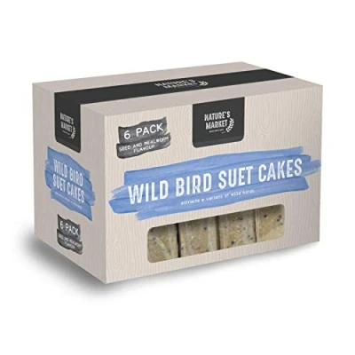 Image of Garden Mile® 6 x Suet Cakes Bird Food Fat Balls for Birds Premium Wild High in Energy &amp; Protein Rich Feed Fresh Ball (6)