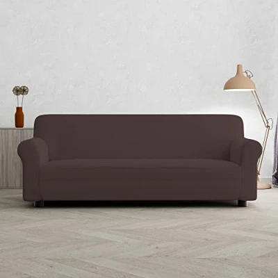 Image of Italian Bed Linen “ Pretty Sofa Cover, Brown, 3 Places