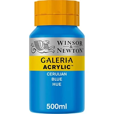Image of Winsor &amp; Newton, Galeria Acrylic, Cerulean Blue Hue, 500ml