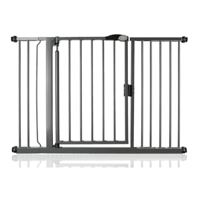Image of Bettacare Auto Close Stair Gate, 125.4cm 132.4cm, Slate Grey, Pressure Fit Safety Baby Barrier for Doors Hallways and Spaces, Easy Installation