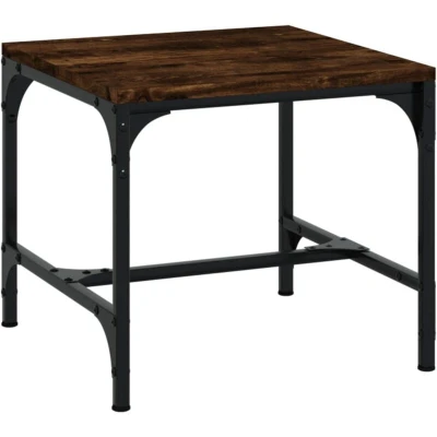 Image of vidaXL Coffee Table Smoked Oak 50x50x35 cm Engineered Wood