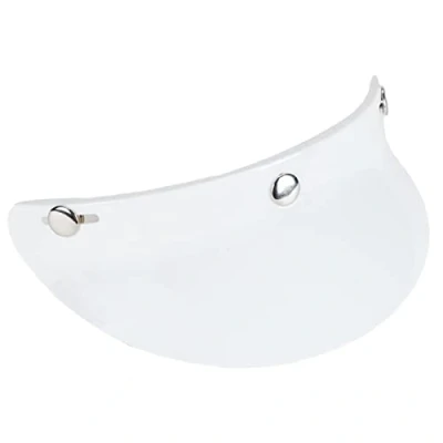 Image of Vintage 3 Snap Motorcycle Helmet Visor Peak UV for Most Open Face Half Or Helmets,15cm x 5cm White