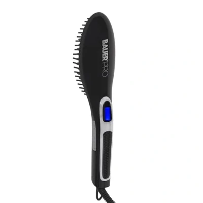 Image of Bauer Ceramic Hair Straightening Brush Black