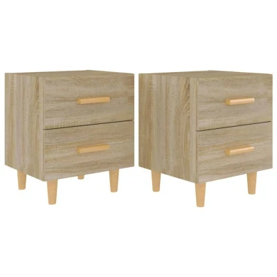 Image of vidaXL Bed Cabinets 2 pcs Sonoma Oak 40x35x47.5 cm