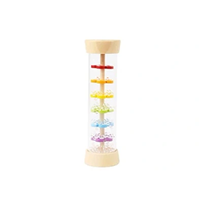 Image of Small Foot 11567 Wooden Rainmaker with Balls in a Glass Look, Rhythm Instrument and Rattle for Babies Infants Toys
