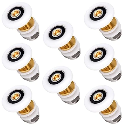 Image of Shower Door Rollers 25mm Sliding Doors Wheels Replacement for Enclosure Room Screen Top Bottom Parts Fixing (8pcs)