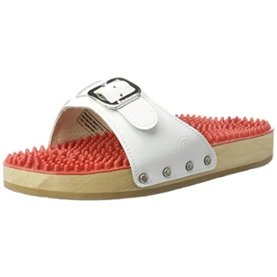 Image of Berkemann Noppen Sandale, Unisex Adult Clogs and Mules, White (White 100), 4 UK (37 EU)