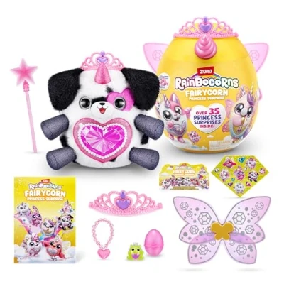 Image of Rainbocorns Fairycorn Princess Series 6 Royalle the Dalmatian Collectible Plush Magical Fairy Surprises, Cuddle Stuffed Animal, Stickers (Dalmatian)