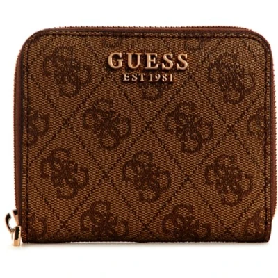 Image of Guess LAUREL SLG SMALL ZIP AROUND, Ltl Latte Logo, Taglia Unica