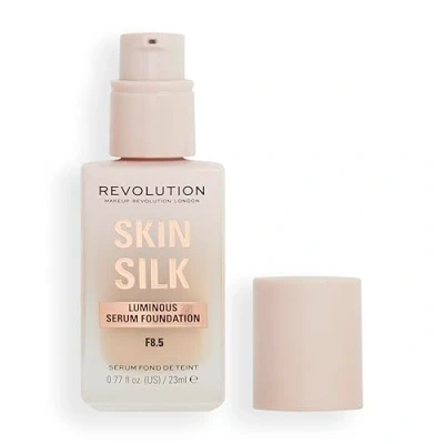 Image of Makeup Revolution, Skin Silk Serum Foundation, Light to Medium Coverage, Contains Hyaluronic Acid, F8.5, 23ml