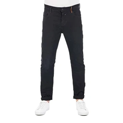 Image of riverso RIVToni Men&#039;s Stretch Tapered Fit Jeans Trousers Denim Black Blue Grey 29 30 31 32 33 34 36 38 40, (B122), W/32 L