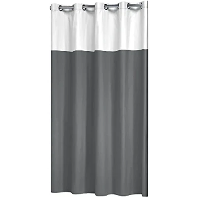 Image of Sealskin Double Shower Curtain, Polyester, Cotton, Grey, 180 x 200 cm
