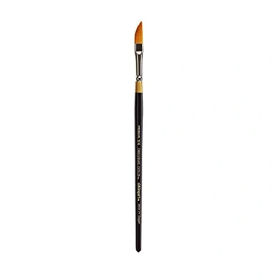 Image of KINGART Premium Original Gold 9800 1/4 Dagger Striper Series Artist Brush, Golden Taklon Synthetic Hair, Short Handle, for Acrylic, Watercolor, Oil and Gouache Painting, Size 1/4&quot;