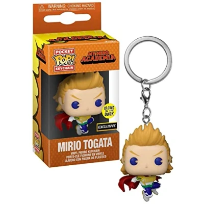 Image of Funko Pocket Pop! My Hero Academia Animation Mirio Togata Glow in The Dark Key Chain Hot Topic Exclusive