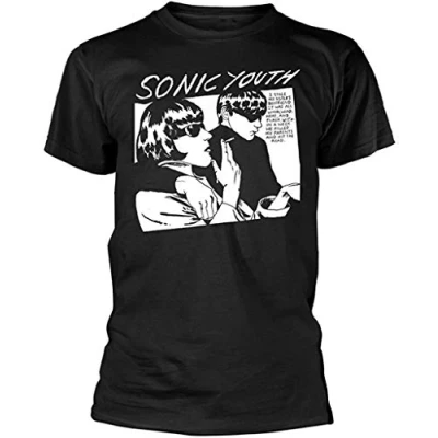 Image of Plastic Head Sonic Youth &#039;Goo Album Cover&#039; T Shirt, Black, L