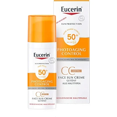 Image of Eucerin Photoaging Control Face Sun CC Creme getönt LSF 50+ Mittel, 50 ml Cream