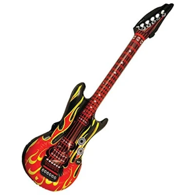Image of Bristol Novelty Inflatable 106cm Rock Guitar Flame Design Fancy Dress