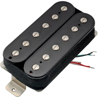 Image of Artec HBBA TBN Alnico 5 Uncovered Humbucker Electric Guitar Bridge Pickup 16.8K, Black