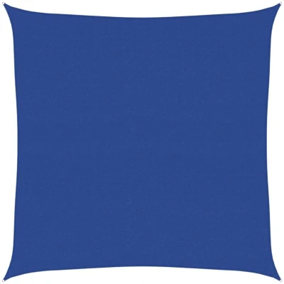 Image of vidaXL Sunshade Sail 160 g/m² Square Blue 4x4 m HDPE