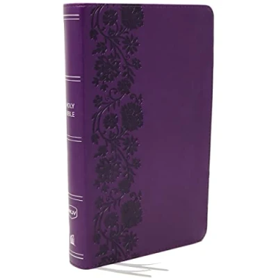 Image of NKJV, End of Verse Reference Bible, Personal Size Large Print, Leathersoft, Purple, Red Letter, Comfort Print: Holy New King James Version