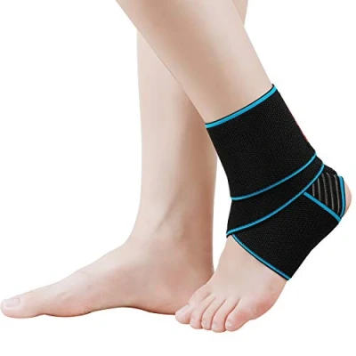 Image of KGONE Adjustable Ankle Support, Brace Breathable Nylon Elastic Material Wrap for Sports, Joint Pain, Sprains Fatigue etc, One Size Fits All