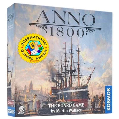 Image of Thames &amp; Kosmos Anno 1800 by Ubisoft Entertainment, Strategic Board Games For Adults and Kids, Family Game Night, 2 to 4 Players, Age 12+, Blue