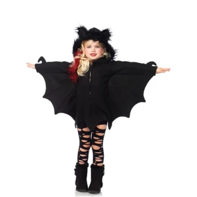 Image of Leg Avenue Kids Cozy Bat Costume (X Small, Black)