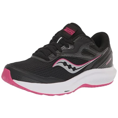 Image of Saucony Cohesion 16 Women&#039;s Sneaker, Black/Fuchsia, 38.5 EU