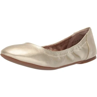 Image of Amazon Essentials Women&#039;s Belice Ballet Flat, Gold, 7.5 UK Wide