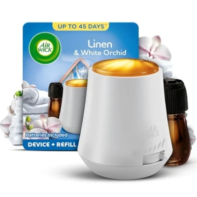 Image of Air Wick Linen &amp; Petals Essential Mist Aroma Kit 1 x 20ml 1x Diffuser BottleNatural Oils