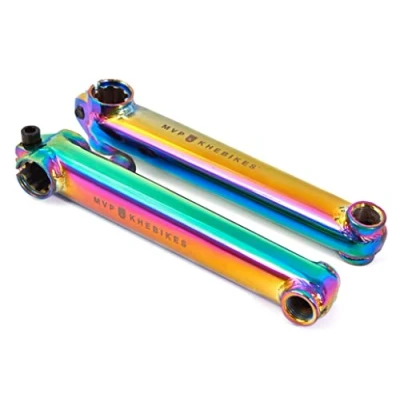Image of KHE MVP BMX Crank Arms 8T 4130 CrMo for 19 mm Axle Jet Fuel Oil Slick 170 648g P3 5
