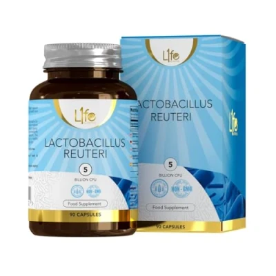 Image of LN Lactobacillus Reuteri 90 Probiotic Capsules 5 Billion CFU L per Serving High Strength Supplement Non GMO, Gluten &amp; Allergen Free Made in The UK