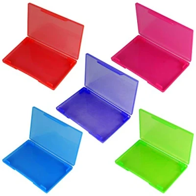 Image of WestonBoxes Plastic Business Card Pocket Wallet for 10 15 Cards or 2 3 Debit Credit (Multi Colour, Pack of 5)