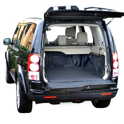 Image of UK Custom Covers Fits Land Rover Discovery 3 (2004 2009) Boot Liner Waterproof Mat (Black) BL022