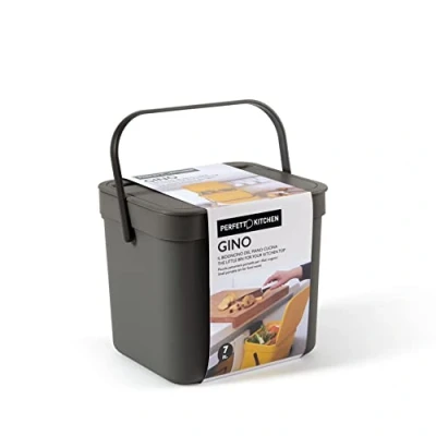 Image of Perfetto Hanging Bin/Organic Waste Gino 7 Litre Anthracite